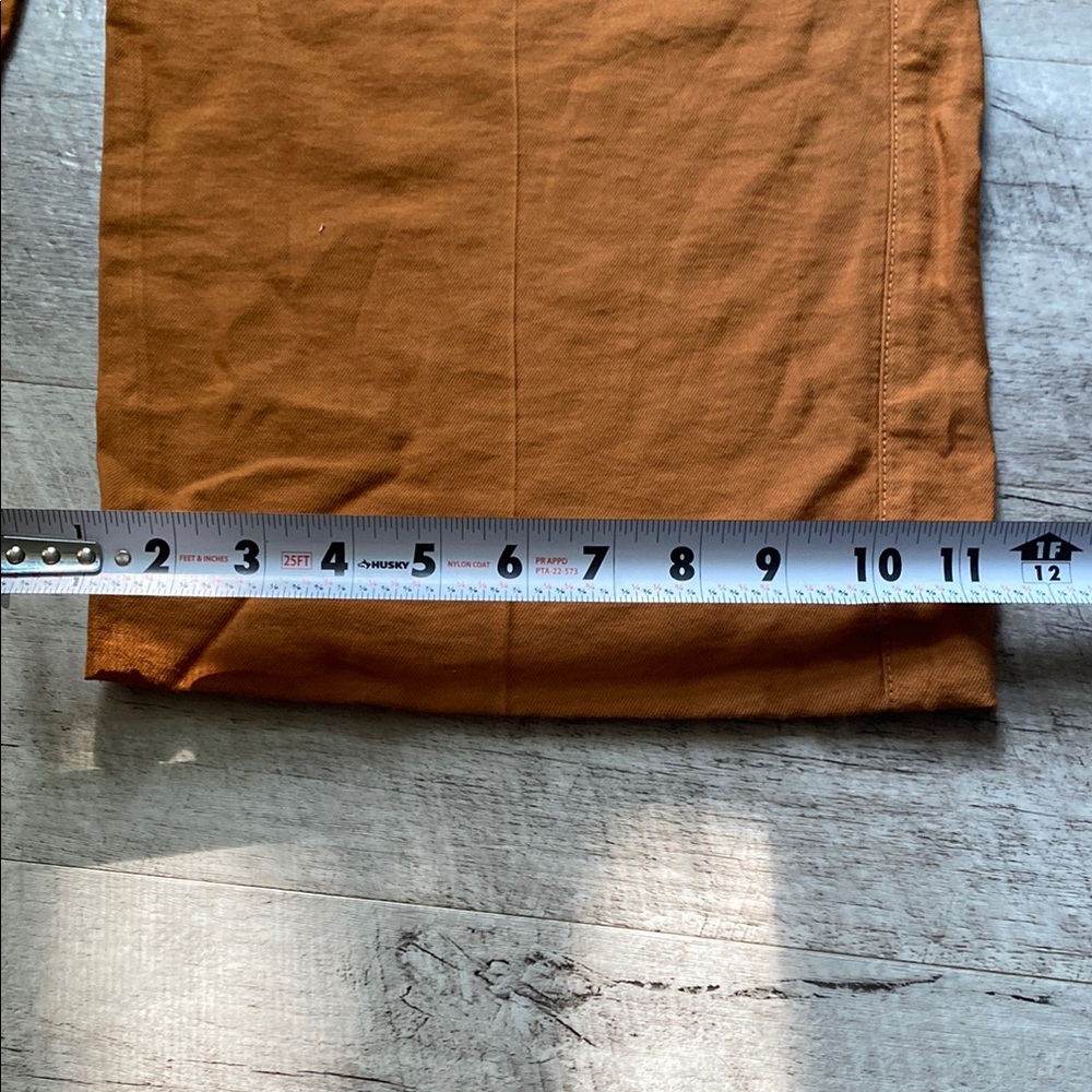 Madewell Wide Leg Pants Size 6 Rust Brown High Rise Button Front Casual Chic - Picture 12 of 13